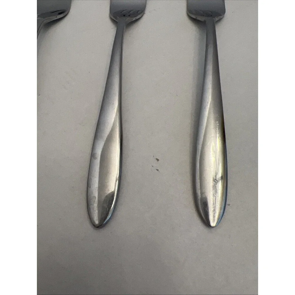 3 Oneida Jennifer Luann Mooncrest Trista Dinner Forks Stainless Steel Flatware